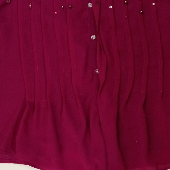 Roaman's Dark Berry Blouse With Studs 💜☔🍇 - Picture 4 of 11